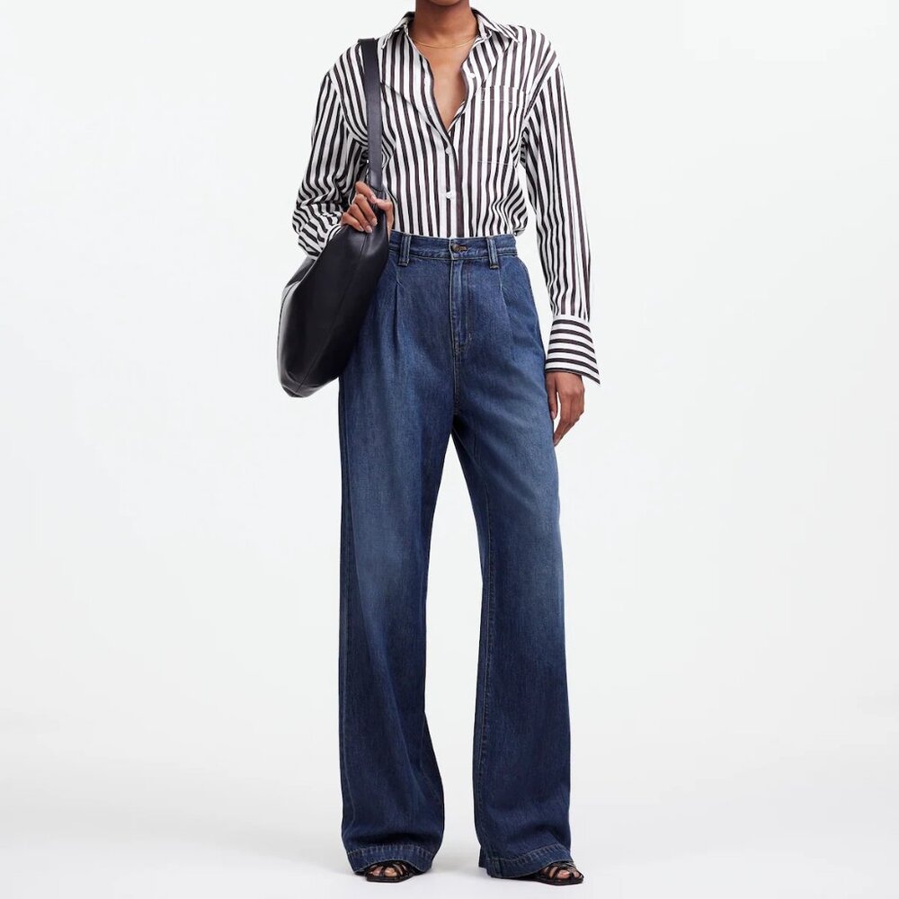 Petite Harlow Wide-Leg Jean: Airy Denim Edition